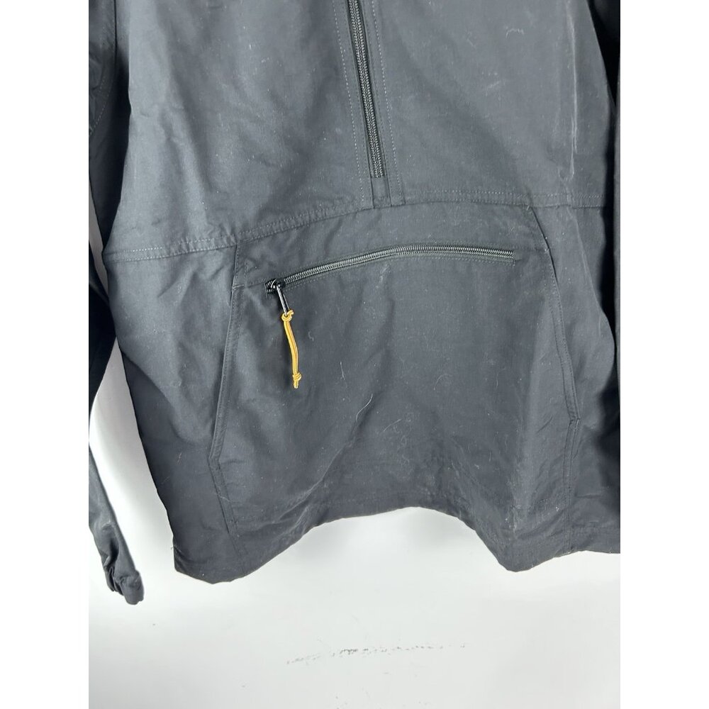 LL Bean Mountain Classic Anorak Jacket Mens S Black Hooded Coat WB Mason Logo - Picture 4 of 10